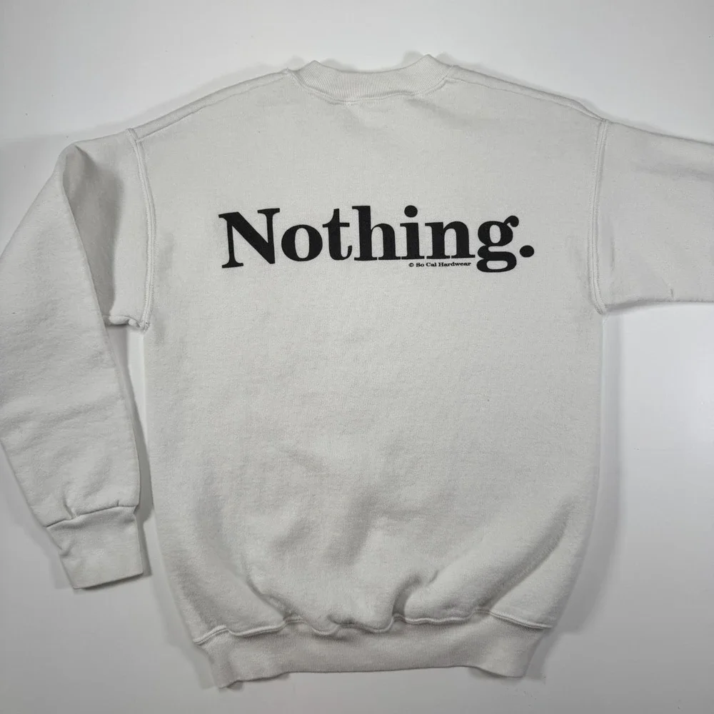 Vintage 90's/Y2K Ice SKATING Nothing Else‎ Matters Sweatshirt Small White Sports